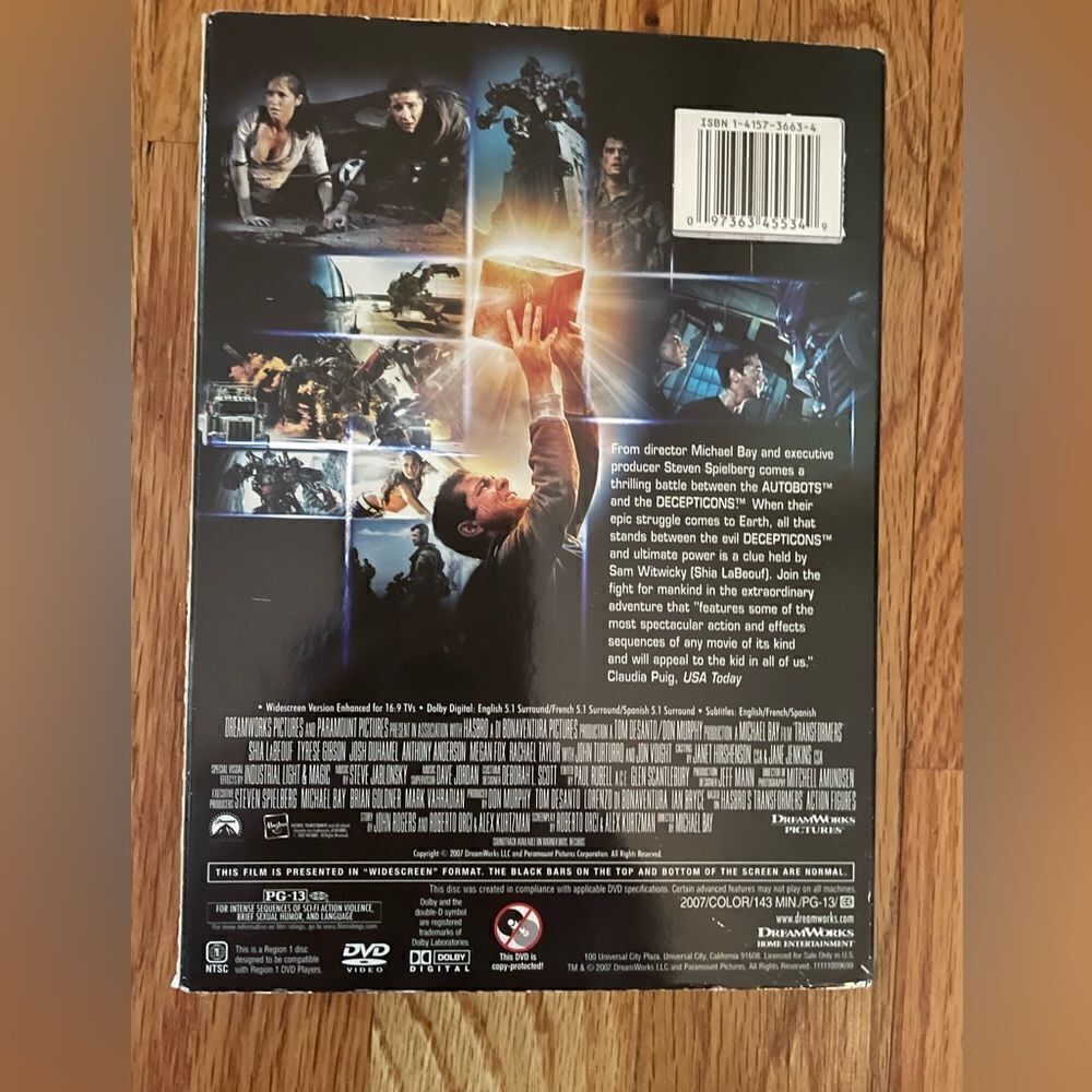 Transformers DVD  - Picture 2 of 4